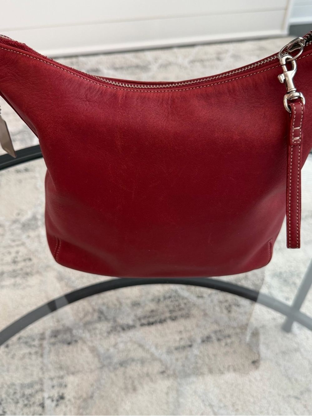 Coach vintage red Leather Shoulder Bag 9326 - Picture 2 of 8